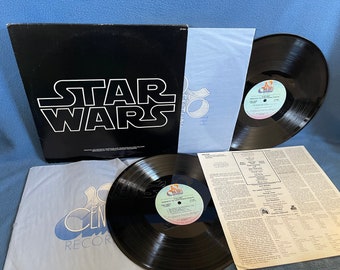 RARE, Vintage, "Star Wars" John Williams, Original Film Score, Movie Soundtrack, Vinyl 2 LP Set, Record Album, Imperial March, A New Hope