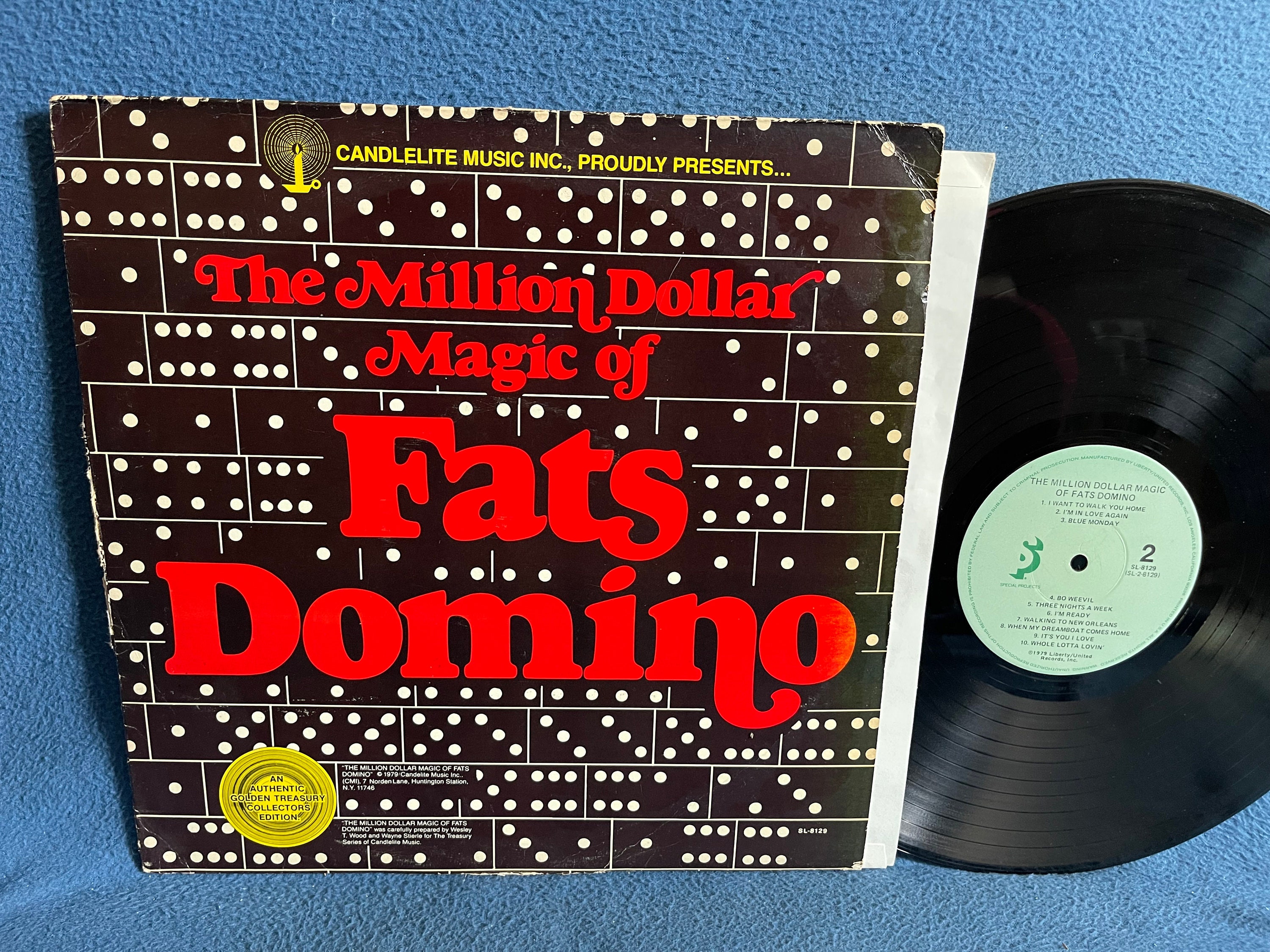 Vintage Fats Domino - "The Million Dollar Magic Of", Original First Press, Vinyl LP Record Album, Blueberry Hill, I’m Walkin’, Blue Monday