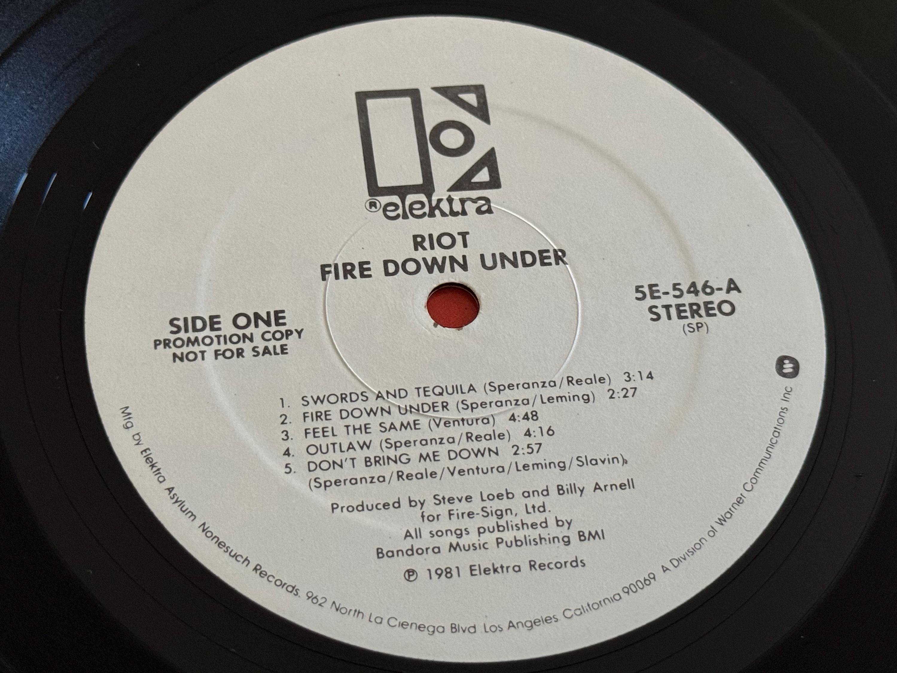 Riot – Fire Down Under – Vinyl (LP, Album + 2 more), 1981