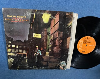 RARE, Vintage, David Bowie "The Rise And Fall Of Ziggy Stardust And The Spiders From Mars" Vinyl LP Record Album, Original First Press