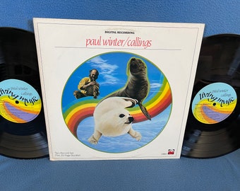 Vintage, Paul Winter "Callings" Vinyl LP Record Album Original First Press, Whale Sounds, Sea Otters, New Age Global Jazz, World music