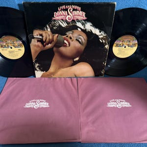 Vintage, Donna Summer &quot;Live and More&quot;, Vinyl 2 LP Set, Record Album, 1978 Original Press, Love To Love You Baby, Last Dance, Funk, Soul, R&B