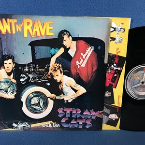 レア、ヴィンテージ、ストレイ・キャッツ - 「Rant N Rave」、ビニール LP、レコード アルバム、In Shrink、ブライアン・セッツァー、ロカビリー、She&#39;s Sexy 17、18 Miles To Memphis