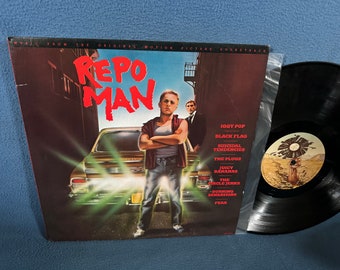 RARE, Vintage, Repo Man - "Original Soundtrack", Sci Fi, Horror, Punk, Black Flag, Iggy Pop, Circle Jerks, Vinyl LP, Record Album