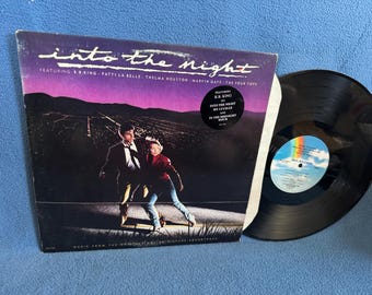 RARO, Vintage, Banda sonora original de la película "Into The Night", Álbum promocional en vinilo LP, B.B. King, Marvin Gaye, Patti La Belle, Soul, Blues