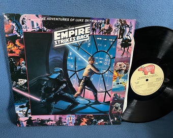 RARE, Vintage, "Star Wars, Empire Strikes Back" The Adventures Of Luke Skywalker, John Williams Original Score, Vinyl LP, Record Album