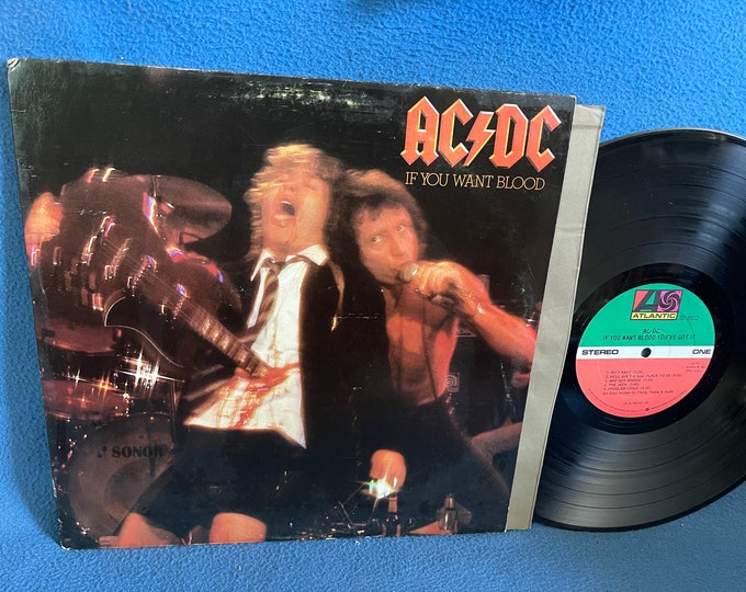 Rare Vintage, AC/DC if You Want Blood You've Got It Vinyl LP Record ...