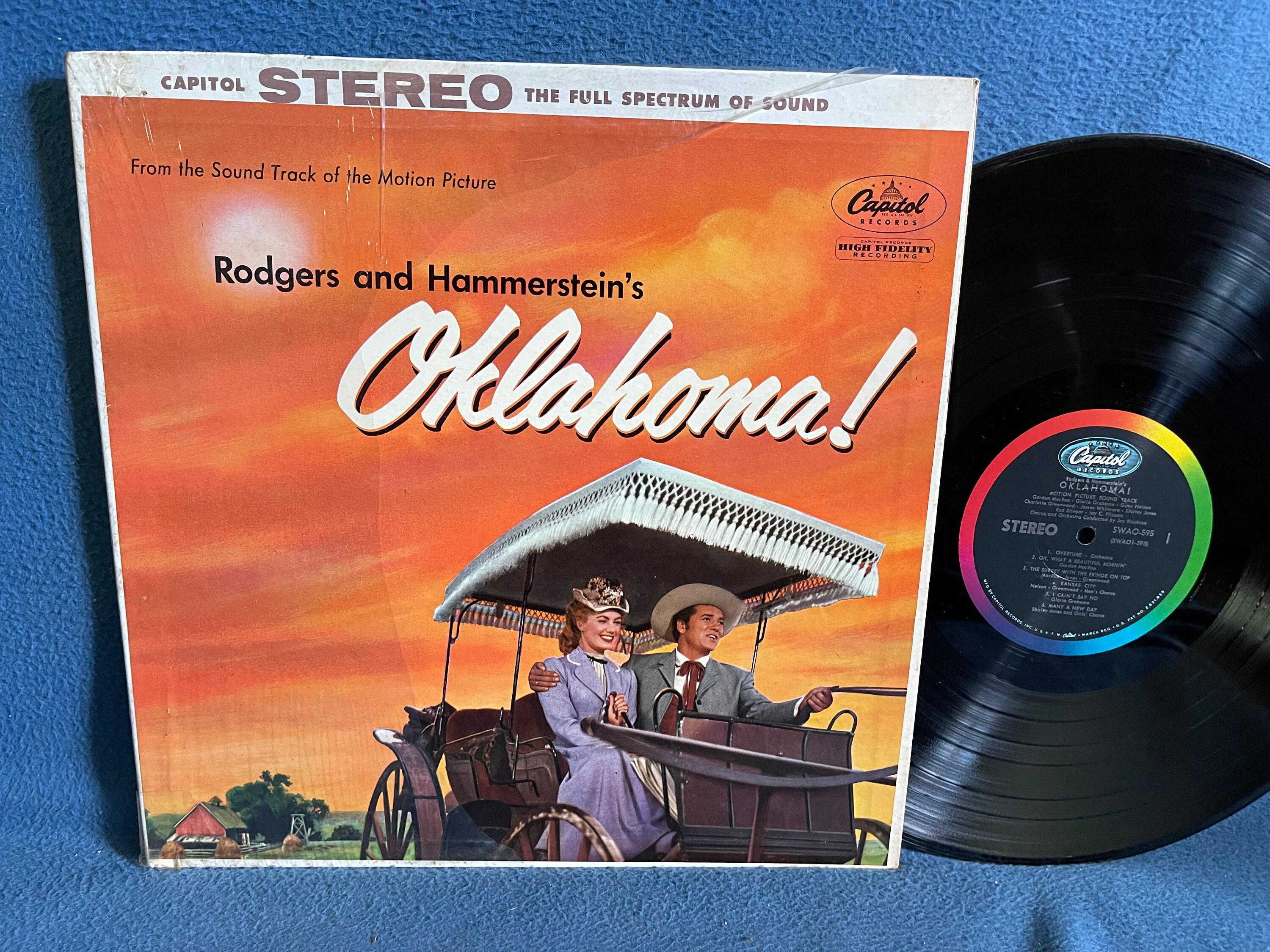 Vintage, "Oklahoma" Original Motion Picture Soundtrack, Vinyl LP, Record Album, Original First Press, Rodgers And Hammerstein Musical