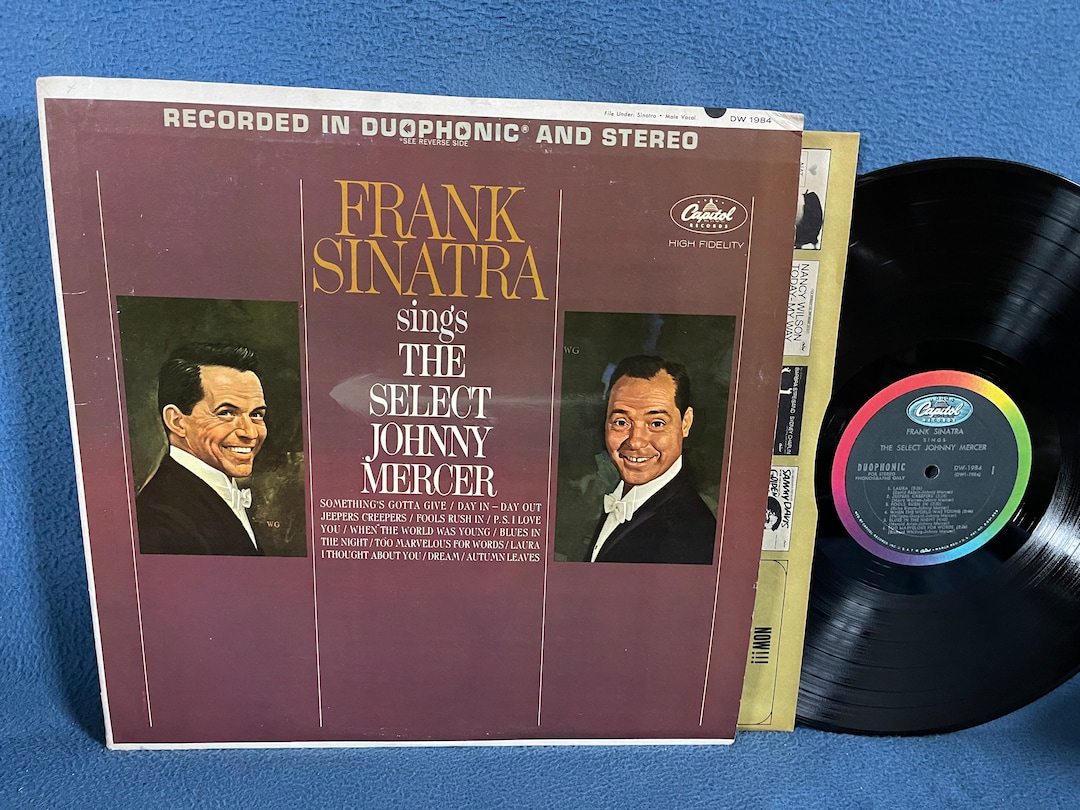 Vintage, Frank Sinatra, sings the Select Johnny Mercer Vinyl LP Record Album, Rat Pack, Jeepers