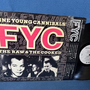 Vintage, Fine Young Cannibals &quot;FYC The Raw and the Cooked&quot; Vinyl LP Record Album, Original 1987 First Press, In Shrink, She Drives Me Crazy