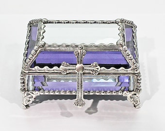 Crucifix 3X4 SILVER Treasure Box