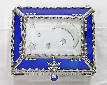 Moon, Stars, Jewelry Box, Faberge Style, Trinket Box
