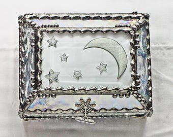 Moon, Stars, Jewelry Box, Faberge Style, Trinket Box