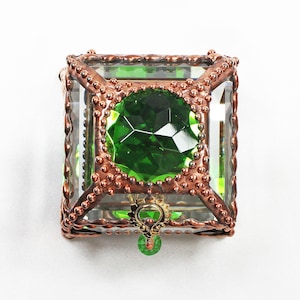 Glass Jewel, Jewelry Box, Trinket Box
