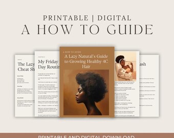 4C Hair Care Guide | Natural Hair Routine for Beginners | Low Maintenance Hair Growth eBook | Long Healthy 4C Hair  | Digital Download