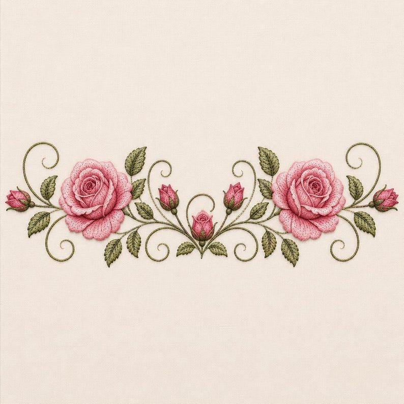 Vintage Flower Embroidery - Etsy