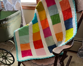 Rainbow Tracks Baby Quilt Pattern