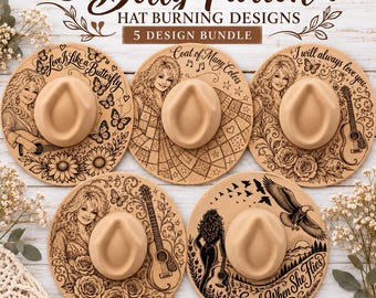 Dolly Parton Hat Burning Bundle | 5 Country Music Hat Designs | SVG PNG PDF Digital Download