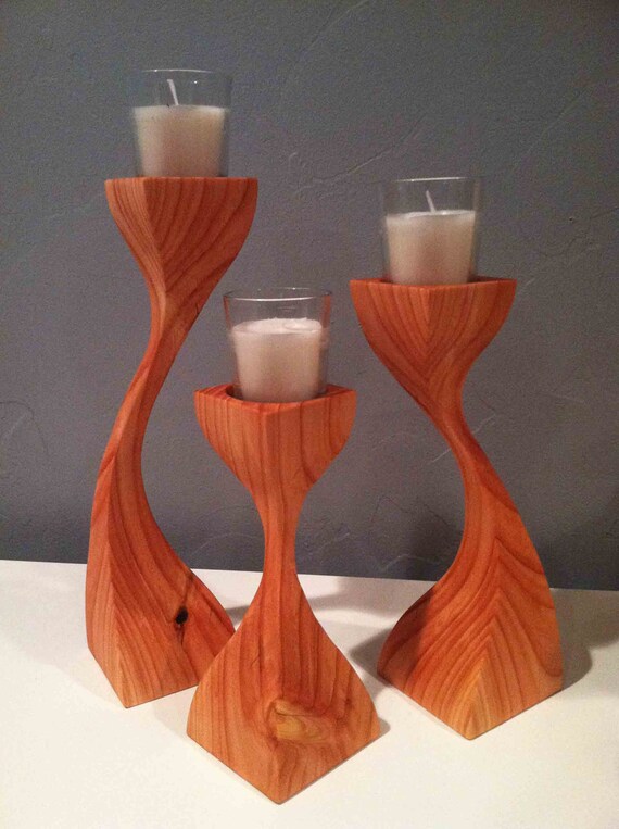 Items similar to wood votive holder wood tea light holder wood