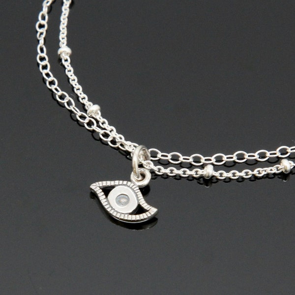 Evil Eye Bracelet - Sterling Silver.