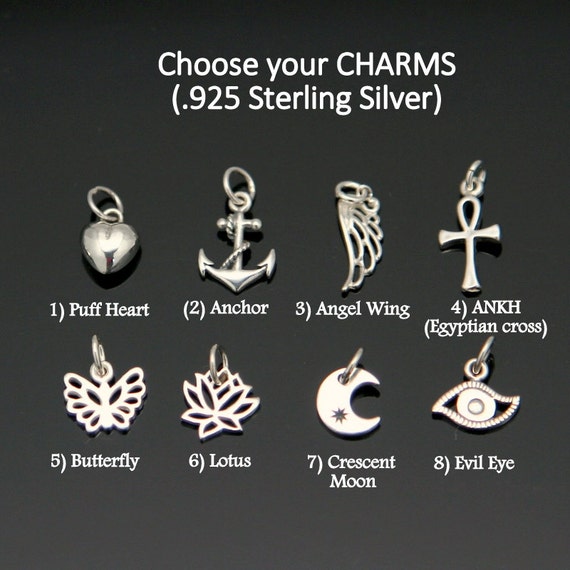 Etsy silver shop charms