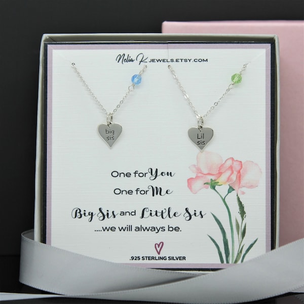 2PCS Collana Delle Sorelle Ciondolo Cuore, Bff Collane Con Strass Colorati, Big Sis Little Sis Best Friends Collane Magnete, San Valentino Amicizia Gioielli Regali Per Bambini Ragazze Sorelle Amici