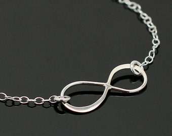 Silver INFINITY Necklace, Infinity Necklace, Bridesmaids Necklace, Love Necklace, Celebrity Necklace.