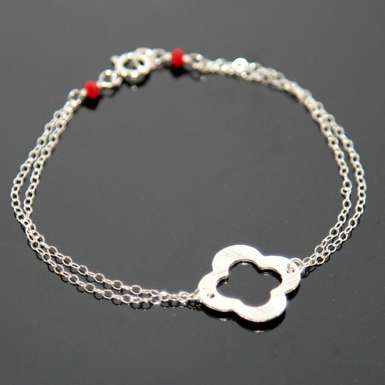 Sterling Silver CLOVER Bracelet Silver Clover Bracelet Etsy Israel