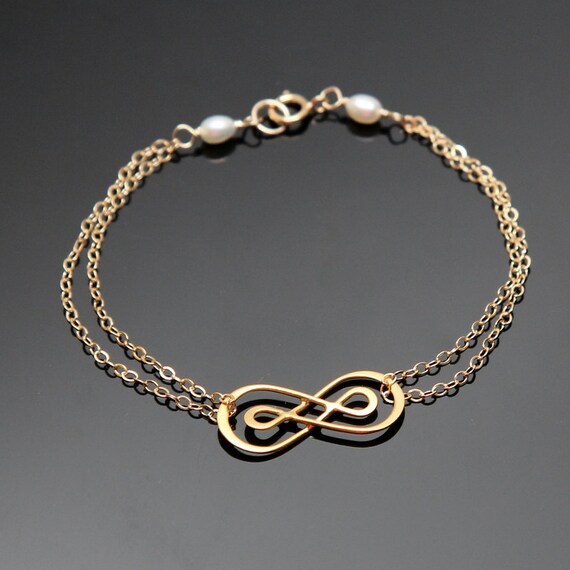 Double INFINITY Armband Vermeil und Gold Filled Love Friendship Gold Armband. Etsy