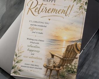 Relax and Enjoy Retirement Printable Greeting Card