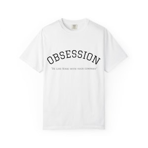 T-Shirt mit dem Aufdruck „Obsession to entrepreneurship“ | Stückgefärbtes T-Shirt