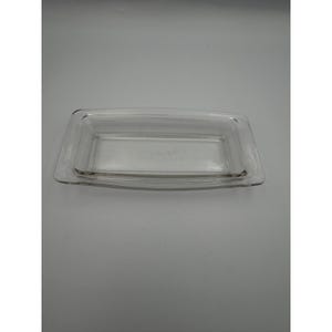 Vintage Pyrex 72-B klart glas rektangulärt lock för bakform ugn mikrovågsugn