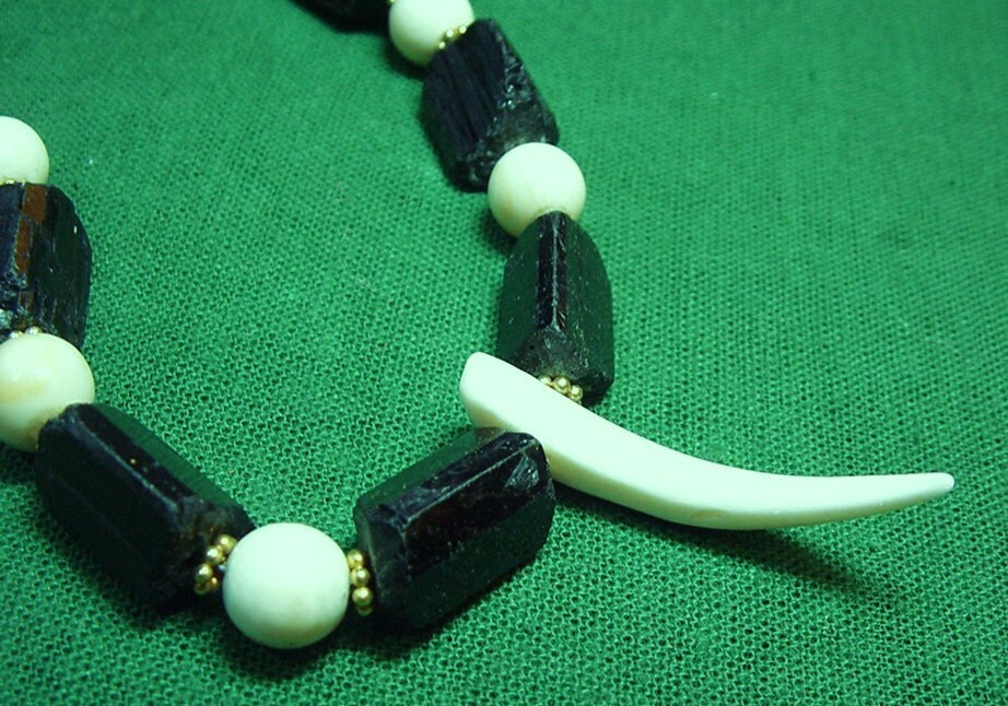 Bold Fang Necklace for Men or Women of Natural Black Etsy