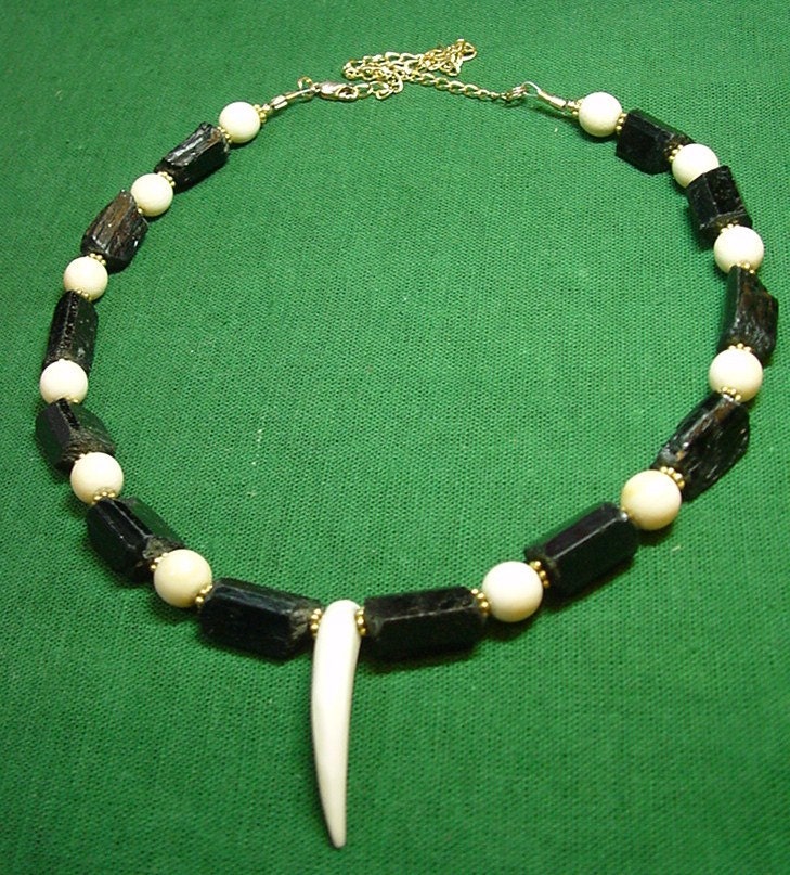 Bold Fang Necklace for Men or Women of Natural Black Etsy