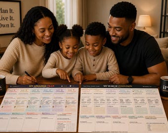 Familievisiebord en doelenplannersysteem | Posters voor bewust leven