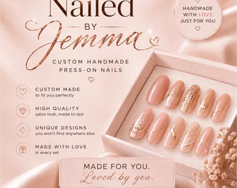 Custom press on nails (Minimal Design)