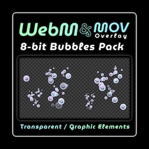 8-Bit Bubble Animation Pack | Retro Pixel Bubbles Loop (WebM, MOV)