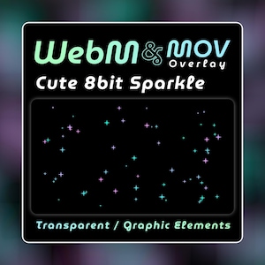 Paquete de superposiciones retro de 8 bits con efecto brillante: 20 animaciones en bucle sin interrupciones (MOV y WebM)