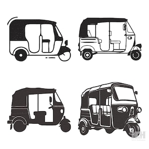 Auto Rickshaw Embroidery Designs | Tuk Tuk Machine Embroidery (Instant Download)