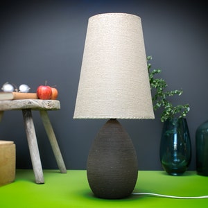 MidCentury Modern Vase Shaped Fireclay Studio Ceramics Table Lamp