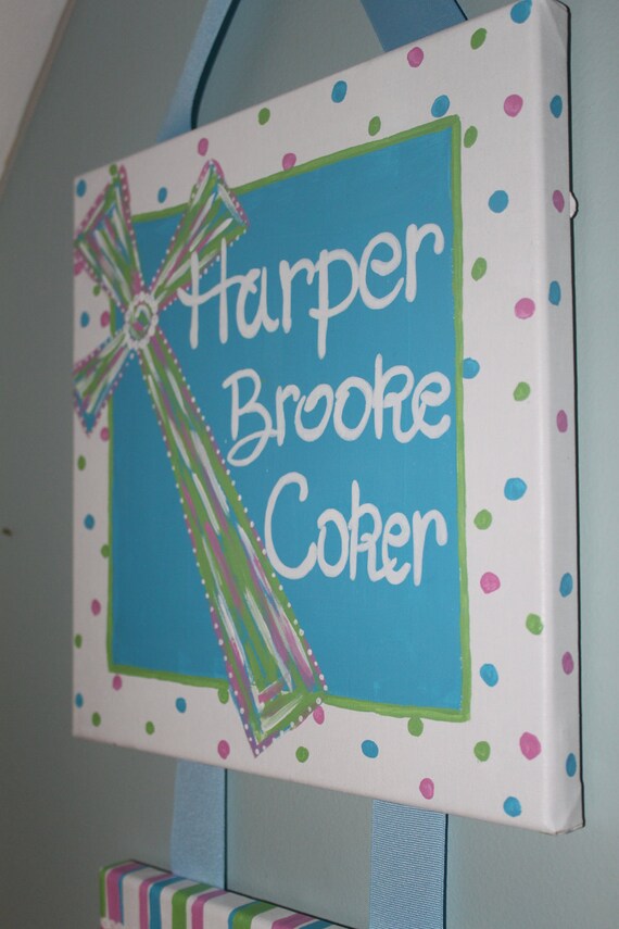 Items similar to Customized Hospital Door Hanger for New Baby. Scripture Nursery Door Hanger on Etsy