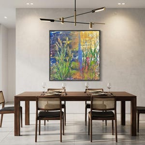 Goldenrod Abstract Painting – Textured Acrylic Canvas Art (20x20 inch)