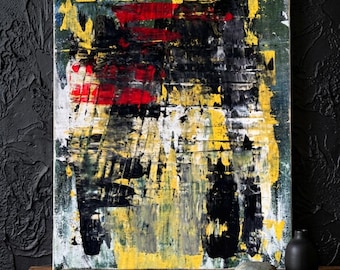 Red, Yellow, and Black abstract