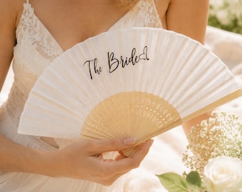 Personalized WeddingFan, Bridal Party Favor, Bride and Bridesmaid Gift, Wedding Ceremony Keepsake,Bachelorette Party Decor,Custom Event Gift