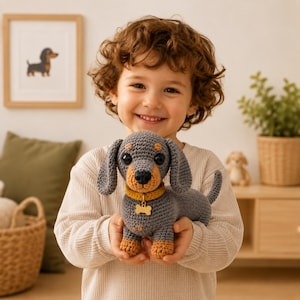 Crochet Dachshund Pattern PDF | Amigurumi Sausage Dog Wiener Puppy Plush Tutorial | Dog Lover Gift Idea | Instant Download