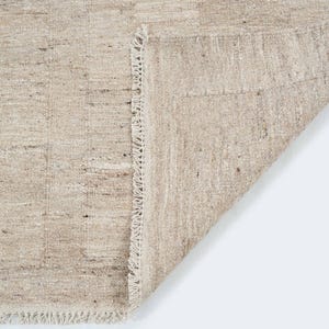 Soft Ground Divide Honey wollen vloerkleed, handgeweven laagpolig platweefsel, warm honingkleurig vloerkleed 8x10 afbeelding 3