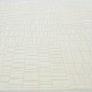 Alfombra Quiet Weave de lana color canela marfil, anudada a mano con textura sutil tono sobre tono, alfombra de área color crema marfil de 8x10 imagen 7