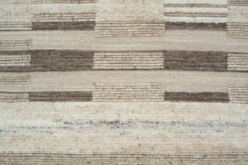 Warm Grain Chaparral Camel wollen vloerkleed, handgeknoopt met een gestructureerd tribaal weefsel, warm camelkleurig vloerkleed 8x10 afbeelding 2