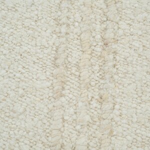 Woven Ridge Aspen Ivory Wool Rug, Hand-Woven Ribbed Directional Weave, Ivory Cream Area Rug 8x10 image 4