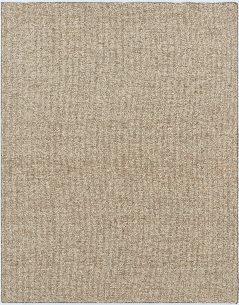 Craft Loop Cumin Rose Wool Rug, Hand-Woven Looped Boucle Texture, Dusty Rose Area Rug 8x10 image 1